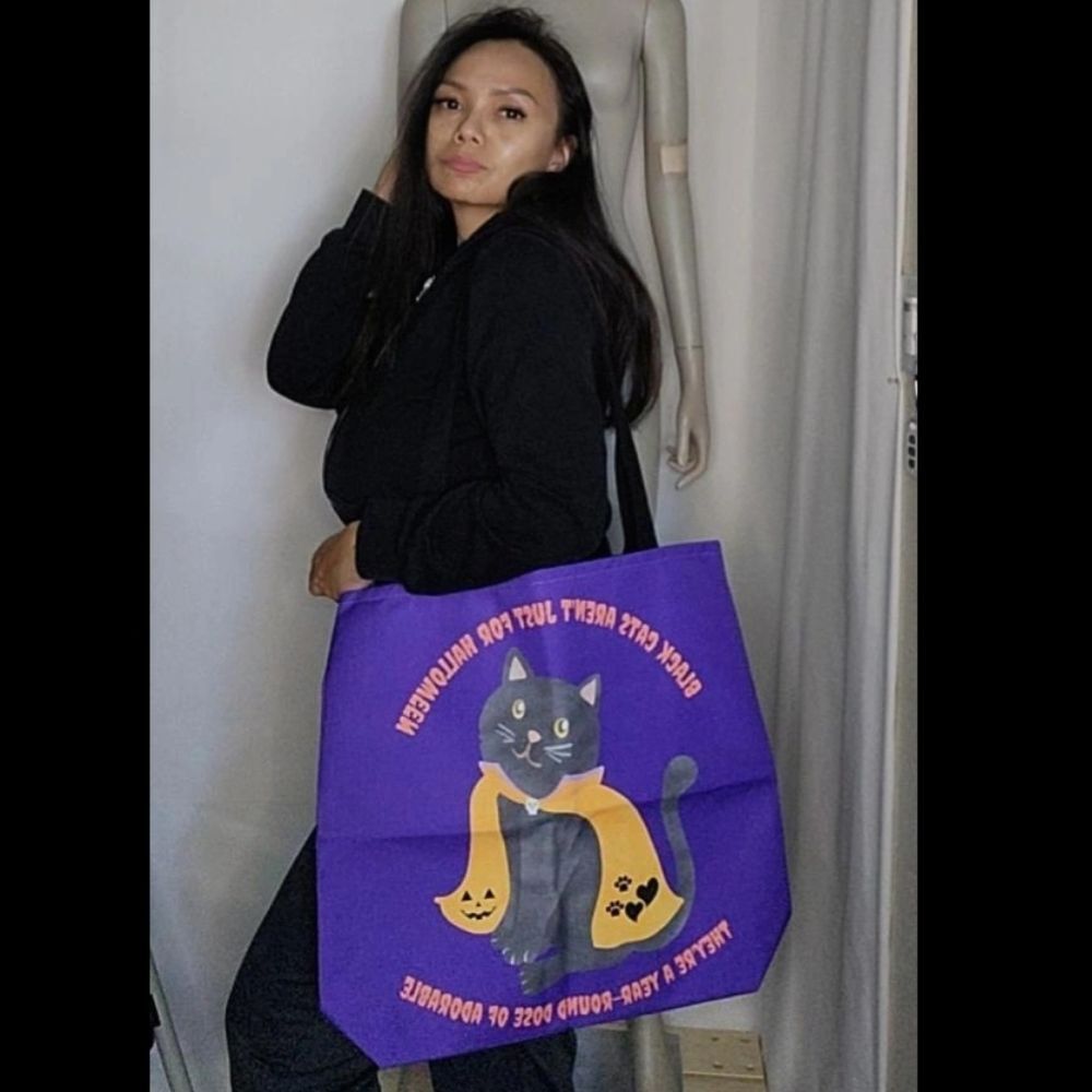 NWOT Black Cats Aren't Just For Halloween... Tote Bag